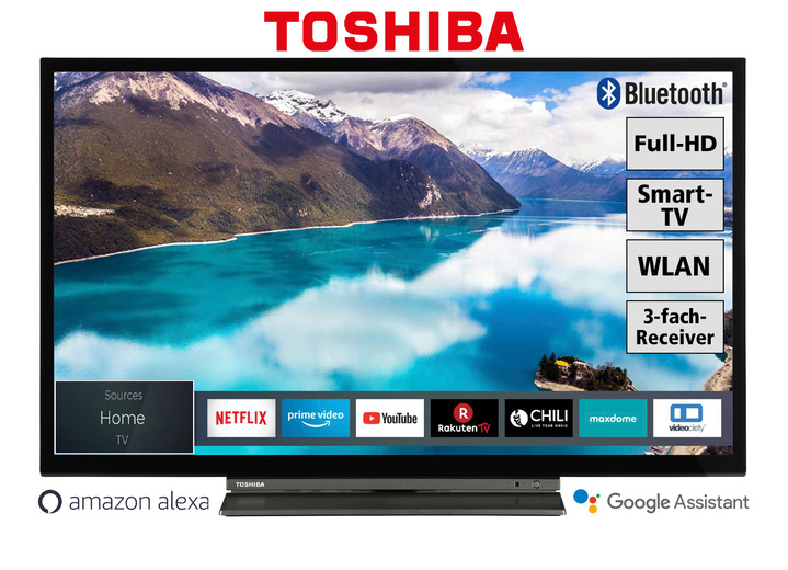 TV - Toshiba Full HD LED-tv, in Farbe SCHWARZ Ansicht 1
