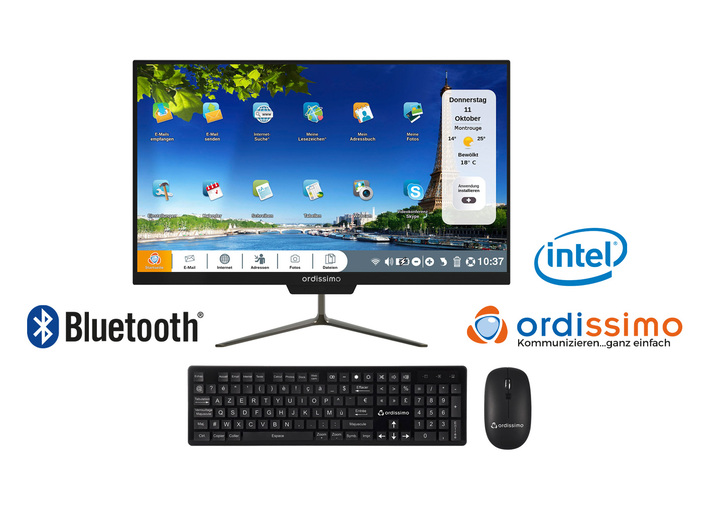 - Ordissimo Alles-in-één PC Clara 2, in Farbe ZWART Ansicht 1