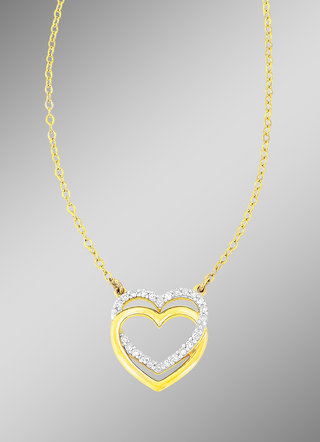 Romantische ketting met 25 diamanten