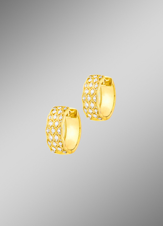 - Chique oorringen met 44 diamanten, in Farbe  Ansicht 1