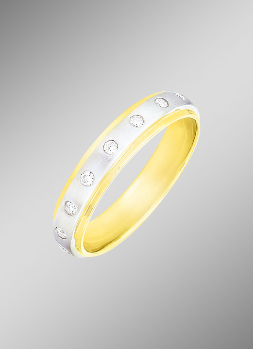 Ringen - Prachtige damesring met 16 diamanten, in Größe 160 bis 220, in Farbe  Ansicht 1