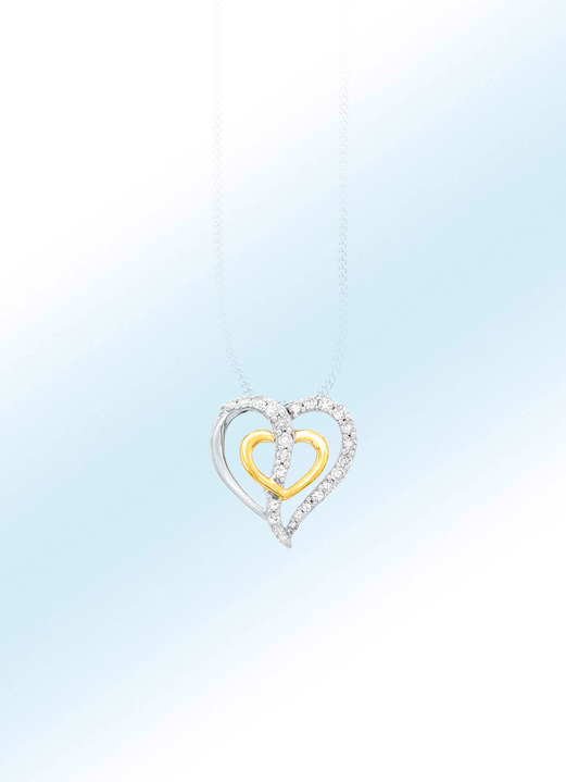 Hangers - Kettinghanger met 25 diamanten, in Farbe