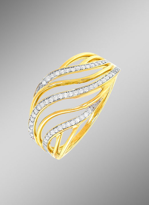 - Elegante damesring met 57 diamanten, in Größe 160 bis 220, in Farbe  Ansicht 1
