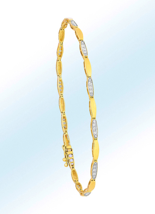 Armbanden - Elegante armband met 60 briljanten, in Farbe