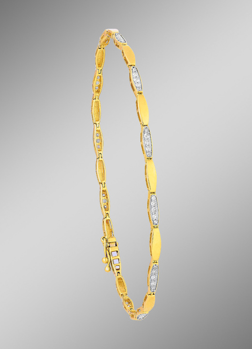 Armbanden - Elegante armband met 60 briljanten, in Farbe  Ansicht 1