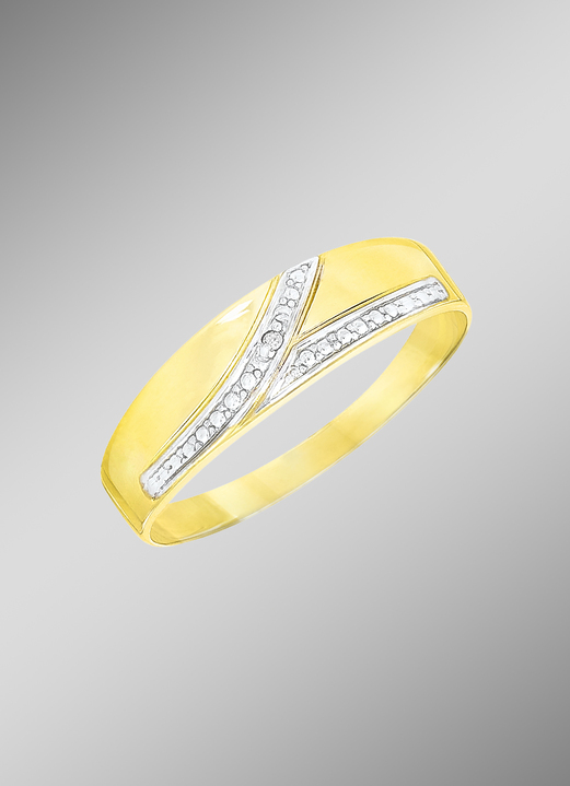 Ringen - Aantrekkelijke damesring, tweekleurig, in Größe 160 bis 220, in Farbe  Ansicht 1
