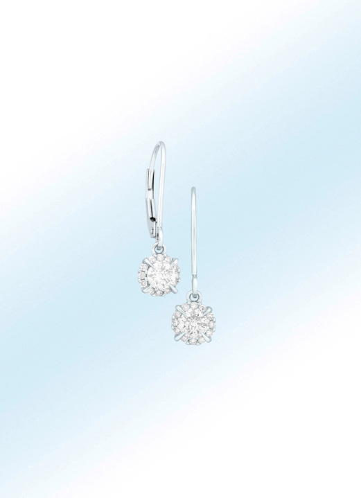Oorbellen - Klassieke oorbellen met diamanten, in Farbe