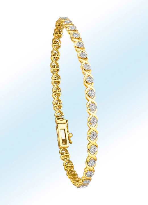 Armbanden - Hoogwaardige armband met diamanten, in Farbe