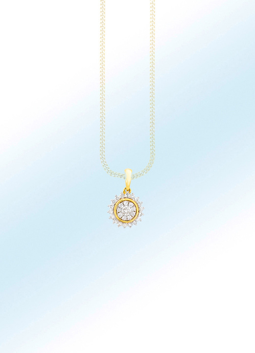 Exquisiter Anhanger Mit 10 Brillanten Und 18 Diamanten Dames Diamanten Sieraden Bader