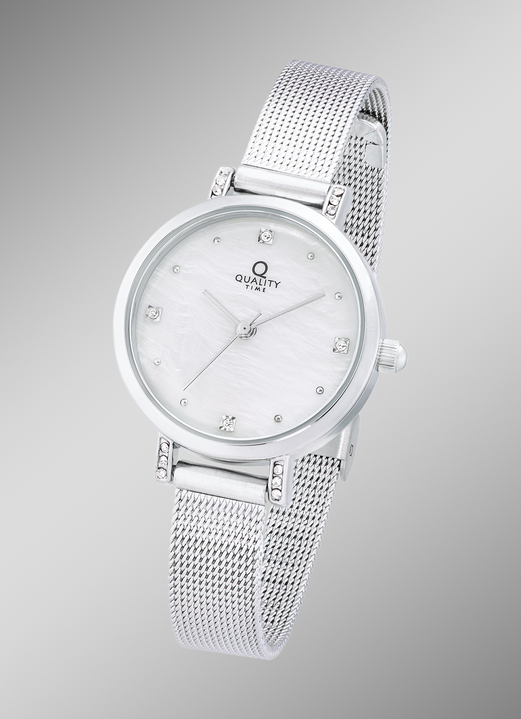 Kwartshorloges - Quality Time Quartz dameshorloge – het horloge voor bijzondere momenten, in Farbe , in Ausführung SILBERFARBEN Ansicht 1