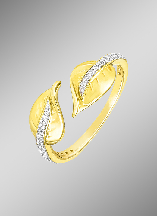 Ringen - Ringblad met 28 briljant geslepen diamanten, in Größe 160 bis 220, in Farbe  Ansicht 1