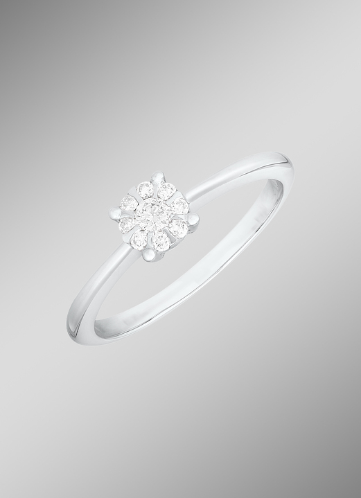 - Elegante damesring met briljanten, in Größe 160 bis 220, in Farbe