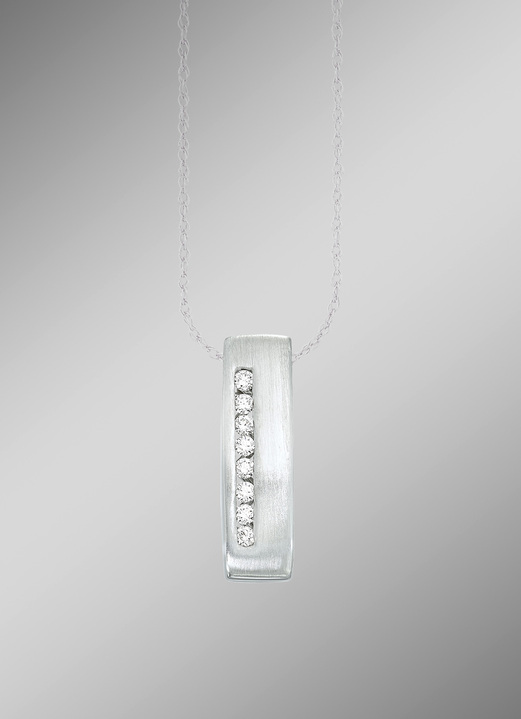 - Chique hanger van platina met diamanten, in Farbe