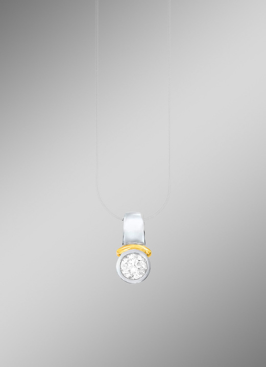 - Mooie platina hanger met diamanten, in Farbe  Ansicht 1