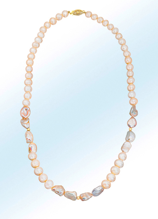 Halskettingen - Betoverende ketting met Keshi parels, in Farbe