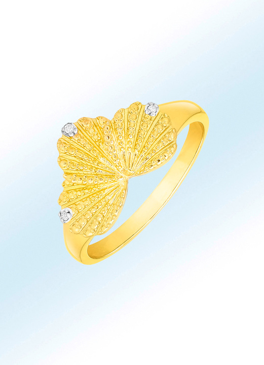 Damenring Im Muschel Design Mit Diamanten Dames Diamanten Sieraden Bader