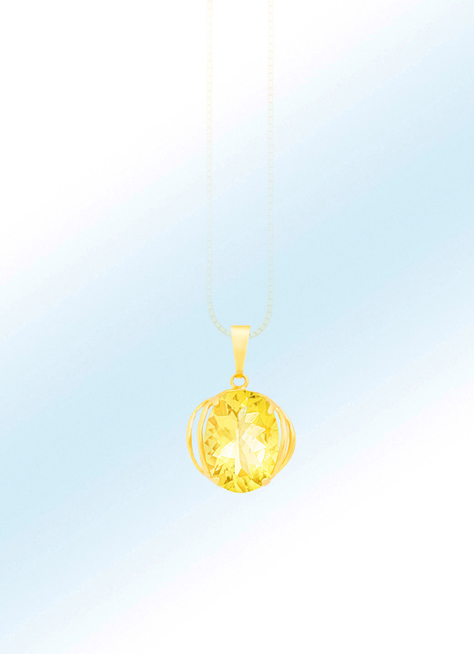 - Attraktive Anhänger mit Lemonquarz, in Farbe