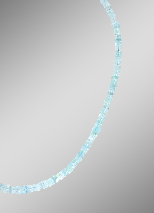Halsketten - Halskette mit echt Aquamarin, in Farbe  Ansicht 1