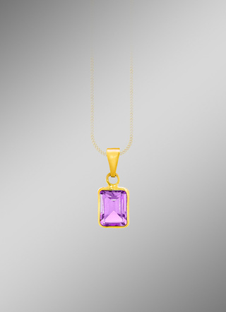 Chique hanger met echte amethist