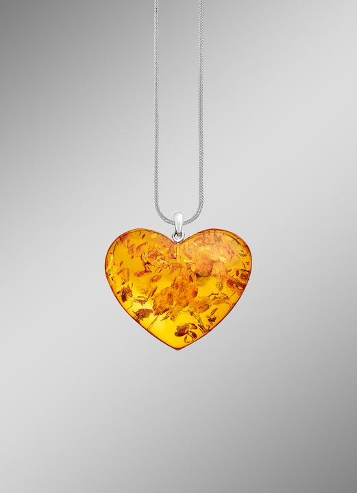 Hangers - Grote harthanger met echte amber, in Farbe  Ansicht 1
