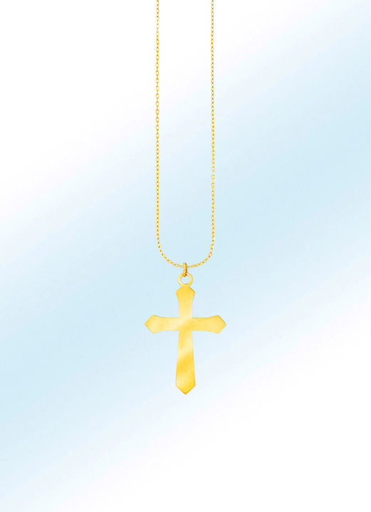 Halskettingen - Klassieke kruis ketting, in Farbe