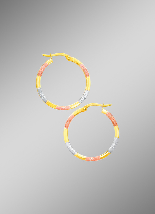 Oorbellen - Chique oorringen in driekleur, in Farbe