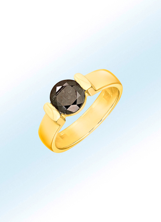 Ringen - Hoogwaardige damesring met briljant, in Größe 160 bis 220, in Farbe