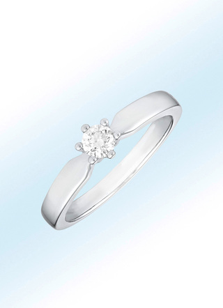 Prachtige damesring met BrillantN 950/-