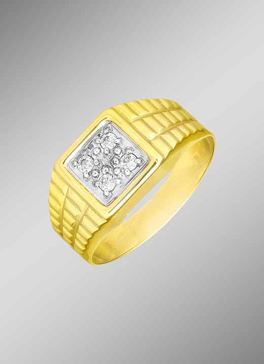 Ringen - Chique herenring van goud, in Größe 180 bis 240, in Farbe  Ansicht 1