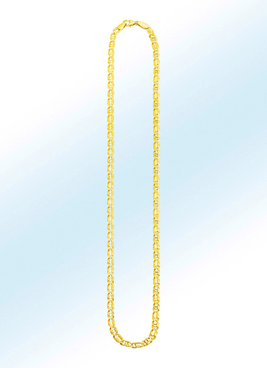 Halskettingen - Geruite, massieve ketting, in Farbe , in Ausführung 50 cm
