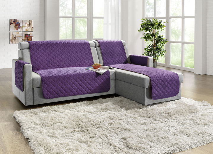Woonaccessoires - Woonaccessoires met vlekbescherming, in Größe 101 (leunstoelbeschermer, 50/150 cm) bis 865 (2x armleuninghoezen, 50/70 cm), in Farbe PAARS Ansicht 1