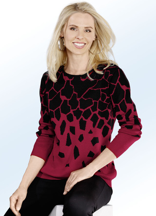 Trui met katoen en jacquardmotief