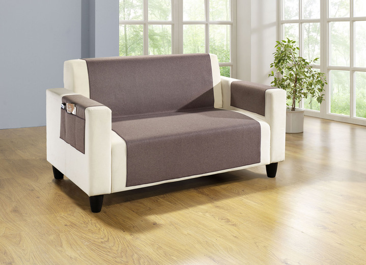 Decoratiekussens & slopen - Woonaccessoires met vlekwerende afwerking, in Größe 101 (Fauteuilbeschermer, 48 x 150 cm) bis 915 (stoelkussen, 42 x 42 x 6 cm), in Farbe BRUIN Ansicht 1