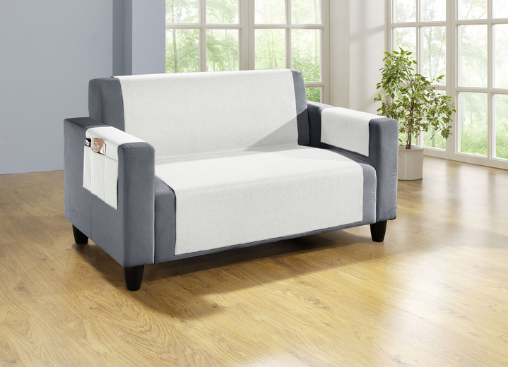 Decoratiekussens & slopen - Woonaccessoires met vlekwerende afwerking, in Größe 101 (Fauteuilbeschermer, 48 x 150 cm) bis 915 (stoelkussen, 42 x 42 x 6 cm), in Farbe NATUREL Ansicht 1