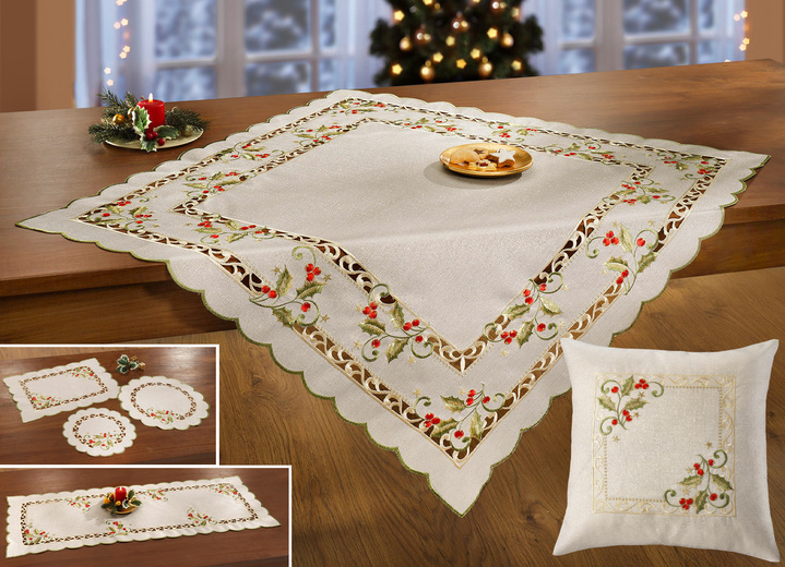 - Sfeervolle tafel- en kamerdecoratie, in Größe 101 (Kleedje, 35/50 cm) bis 404 (Kussensloop, 40/40 cm), in Farbe SECT-MEERKLEURIG Ansicht 1