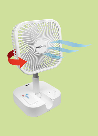 2-in-1: Tafel en staande ventilator in een van Maxxmee