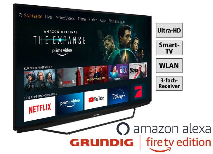 - Grundig LED televisie firetv editie in verschillende maten, in Farbe ZWART Ansicht 1