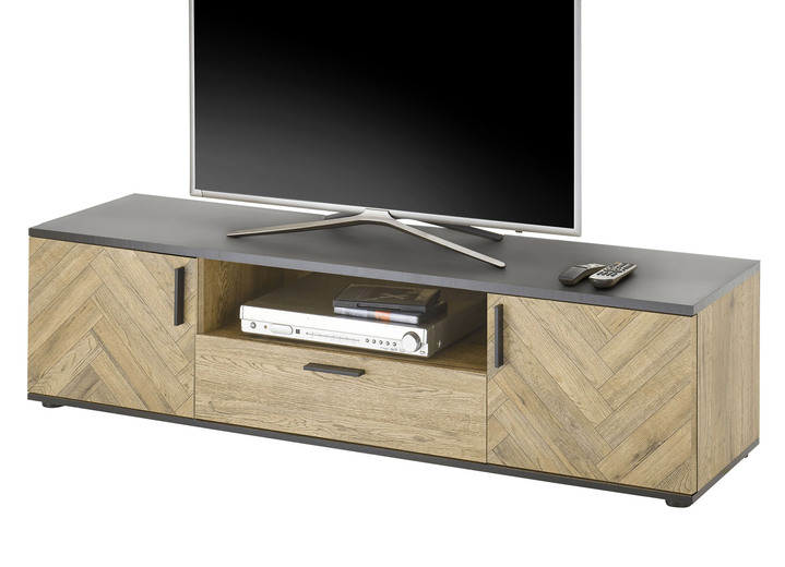 - Tijdloos mooi tv-lowboard, in Farbe DONKERE EIK