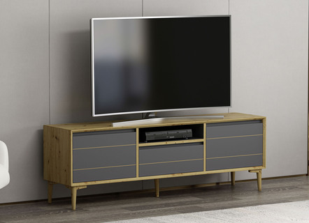 Aantrekkelijk en trendy tv-longboard in een rechtlijnig design