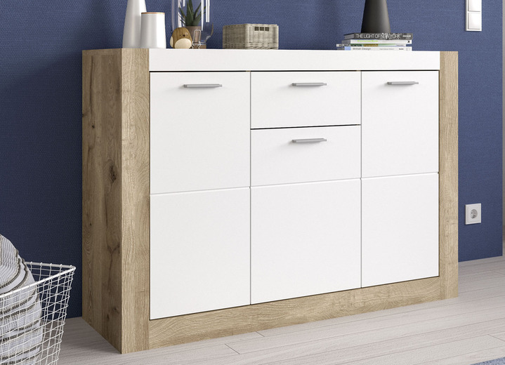 Commodes - Ladekast, lade met soft close, in Farbe EIKENWIT