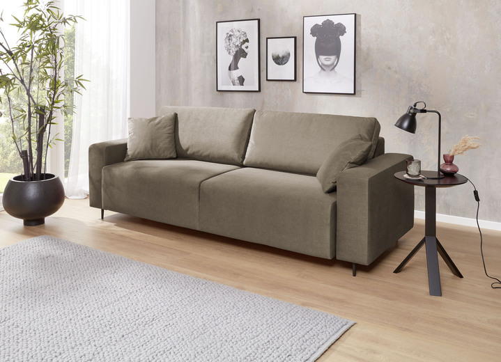 Slaap sofa`s - Slaapbank met slaapfunctie, in Farbe CAPPUCCINO Ansicht 1