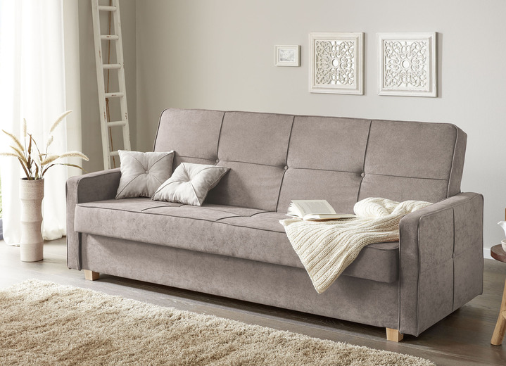 Klassieke meubels - Slaapbank met bedstee, in Farbe BEIGE Ansicht 1