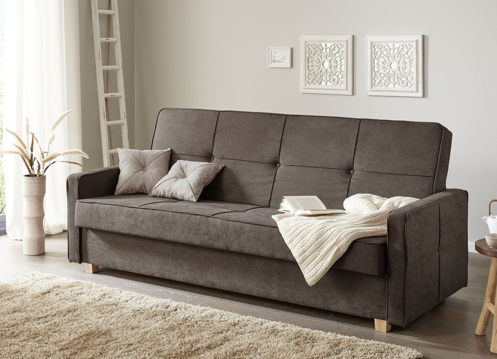 Klassieke meubels - Slaapbank met bedstee, in Farbe BRUIN Ansicht 1