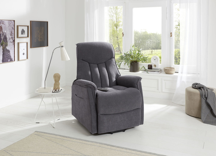 - Tv-fauteuil met motor en opstahulp, in Farbe GRIJS Ansicht 1