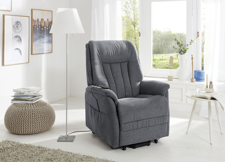 TV-Fauteuil / Relax-fauteuil - Tv-fauteuil met motor en opstahulp, in Farbe DONKERGRIJS Ansicht 1