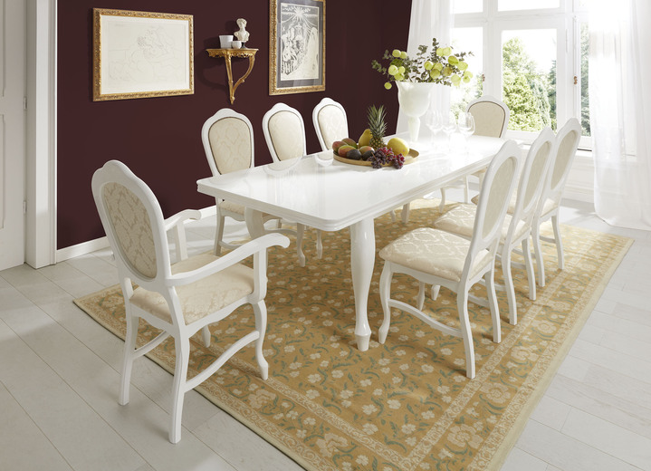 - Set van 2 eetkamerstoelen, in Farbe WIT-CRÈME, in Ausführung Armleuningstoel Ansicht 1