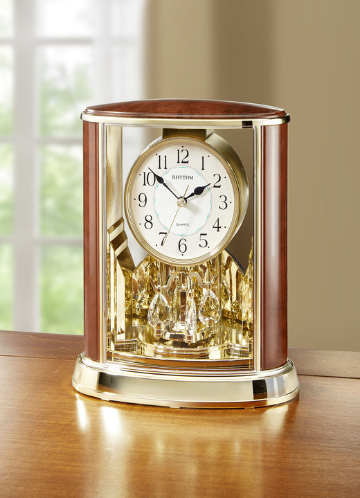 Horloges - Tafelklok met goudkleurige versieringen, in Farbe GOUDKLEUR-BRUIN