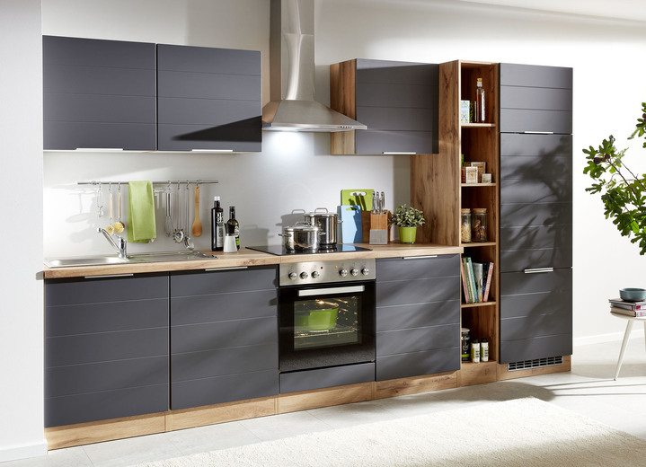 Keukenmeubels - Individueel configureerbaar keukenprogramma, in Farbe GRIJS-WOTA-EIK, in Ausführung Hangkast Ansicht 1