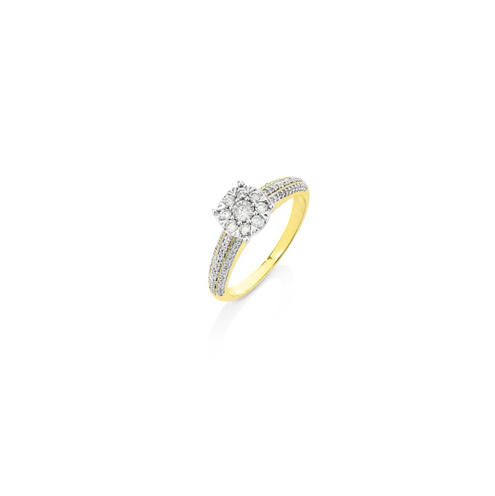 Ringen - Aantrekkelijke damesring met diamanten, in Größe 160 bis 220, in Farbe  Ansicht 1