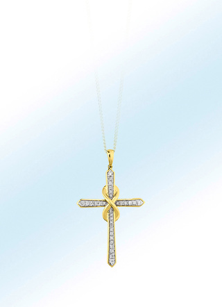 Kreuz-Anhänger mit Brillanten